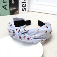 Solid Color Fabric Knotted Color Diamond Headband Nhdm157845 main image 15