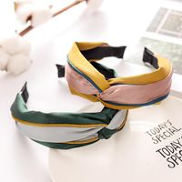 New Contrast Color Knotted Cloth Headband Nhrh157853 main image 1