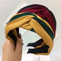 New Contrast Color Cross Knotted Fabric Headband Nhrh157861 main image 1
