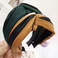 New Contrast Color Cross Knotted Fabric Headband Nhrh157861 main image 3