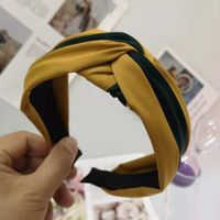 New Contrast Color Cross Knotted Fabric Headband Nhrh157861 main image 4