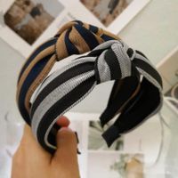 Contrast Striped Middle Knotted Headband Nhrh157882 main image 1