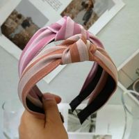 Contrast Striped Middle Knotted Headband Nhrh157882 main image 3