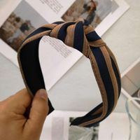 Contrast Striped Middle Knotted Headband Nhrh157882 main image 4