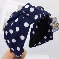 Simple Tissu Polka Dot Épingle À Cheveux Avec Large Bord Bandeau Femmes De Style Coréen Noeud Dans Le Milieu Bandeau Adulte Coiffe En Gros main image 10