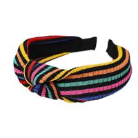 New Striped Color Matching Knotted Headband Nhdm157901 main image 6