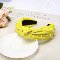Nail Pearl Knotted Solid Color Sweet Fabric Headband Nhdm157912 main image 10