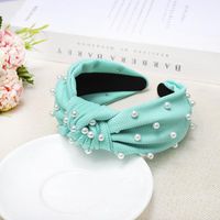 Nail Pearl Knotted Solid Color Sweet Fabric Headband Nhdm157912 main image 15