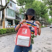 Korean Version Of Harajuku Casual Wild Color Matching Backpack Nhhx158029 main image 4