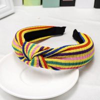 New Striped Color Matching Knotted Headband Nhdm157901 sku image 2
