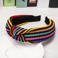 New Striped Color Matching Knotted Headband Nhdm157901 sku image 3