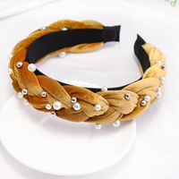 New Solid Color Twist Fashion Pearl Headband Nhdm157907 sku image 5