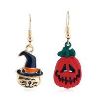 Original Illustration Wind Halloween Series Metal Earrings Nhkq158103 main image 4