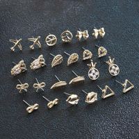 Europäischer Und Amerikanischer Eulen Anzug Ohrringe Weibliche 8-stellige Schleife Helle Gold Kombination Ohrringe Diamant Ohrringe Hersteller Großhandel main image 4
