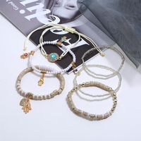Fashion Eye Palm Love Beaded Bracelet Set Of 6 Nhkq158109 main image 5