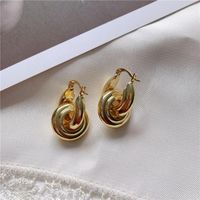 Womens Double Ring Plating Alloy Earrings Nhyq158184 main image 5