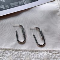 Korean Minimalist Cold Wind Metal Irregular Earrings Nhyq158233 main image 6