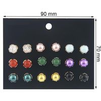 Europe And America Colorful Pearl Combination Alloy Earrings Set Nhsd158248 main image 6