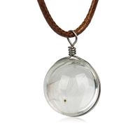 Time Gemstone Transparent Crystal Ball Plant Specimen Necklace Nhdp158305 main image 4