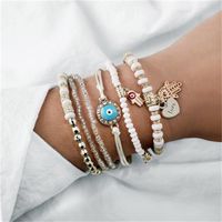 Fashion Eye Palm Love Beaded Bracelet Set Of 6 Nhkq158109 sku image 1
