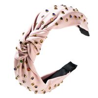 Street Beat Hot Drilling Diamonds Knotted Wide-brimmed Headband Nhln158241 sku image 2