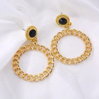 Korean Simple Personality Circle Alloy Earrings Nhnt158313 main image 1