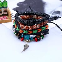 Fashion Diy Cowhide Leather Braided Bracelet Set Nhpk158322 main image 3