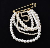 Kunden Spezifische Koreanische Perlen Quaste Flash-diamant Anhänger Brosche Persönlichkeit Temperament All-match Big-nadel Anzug Brosche Frauen main image 1