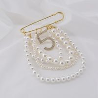 Kunden Spezifische Koreanische Perlen Quaste Flash-diamant Anhänger Brosche Persönlichkeit Temperament All-match Big-nadel Anzug Brosche Frauen main image 3