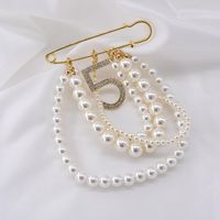 Kunden Spezifische Koreanische Perlen Quaste Flash-diamant Anhänger Brosche Persönlichkeit Temperament All-match Big-nadel Anzug Brosche Frauen main image 5