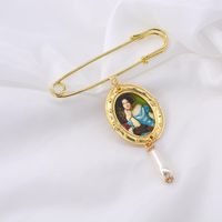 Creative Photo Frame Oil Painting Jacket Cardigan Silk Brooch Nhnt158341 main image 3