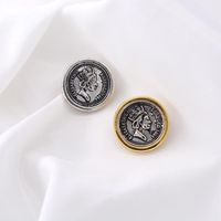 European And American Old-fashioned Portrait Coin Gold Alloy Brooch Nhnt158355 main image 3