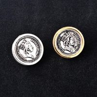 European And American Old-fashioned Portrait Coin Gold Alloy Brooch Nhnt158355 main image 5