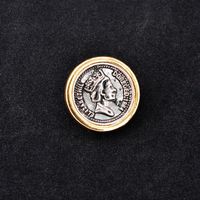 European And American Old-fashioned Portrait Coin Gold Alloy Brooch Nhnt158355 main image 8
