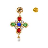 Europe And America Exaggerated Cross Alloy Brooch Nhnt158367 main image 6