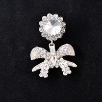 Neue Retro-übertreibung Mode Strass Bowknot Brosche Nachtclub Kristall Big Treasure Corsage Bekleidungs Zubehör Frauen main image 2