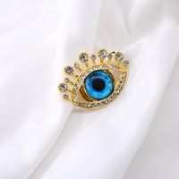 Vintage Baroque Exaggerated Blue Eyes Big Gem Brooch Nhnt158374 main image 5