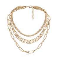 Vintage Punk Multi-layer Mix And Match Chain Necklace Nhxr158393 main image 6