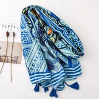 Vacation Tassel Ethnic Style Literary Cotton And Linen Scarf Nhgd158417 main image 4