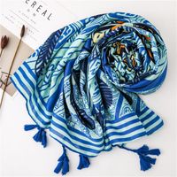Vacation Tassel Ethnic Style Literary Cotton And Linen Scarf Nhgd158417 main image 5