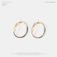 Neue Europäische Und Amerikanische Beliebte Geometrische Einfache Tropf Öl Legierung Ohrringe Ohrringe Frauen Qingdao Fabrik Direkt Vertrieb main image 3