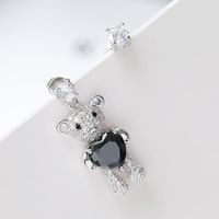 Fashion Simple And Asymmetrical Love Bear Ear Studs Nhdo158561 main image 4