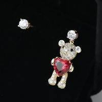 Fashion Simple And Asymmetrical Love Bear Ear Studs Nhdo158561 main image 5