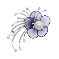 Fashion Simple Pearl Mesh Flower Brooch Nhdo158571 main image 6