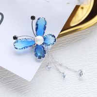 Koreanische Mode Farbe Schmetterlings Brosche Mikro Eingelegte Zirkon Brosche Hochzeits Anzug Kleid Temperament Edelstein Kristall Corsage main image 7
