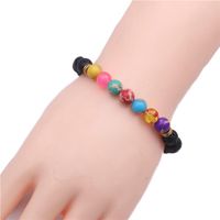 Étrangers Ornement Vente Chaude Coloré Roche Volcanique Bracelet Perlé Empereur Pierre Bracelet main image 6