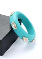 Fashion Exaggerated Texture Crystal Flower Alloy Bracelet main image 4