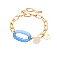 Simple Personality Copper Chain Acrylic Plate Bracelet main image 1