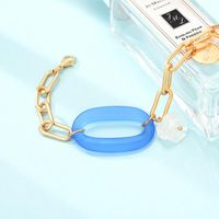 Simple Personality Copper Chain Acrylic Plate Bracelet main image 4