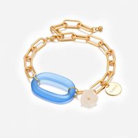 Simple Personality Copper Chain Acrylic Plate Bracelet main image 6